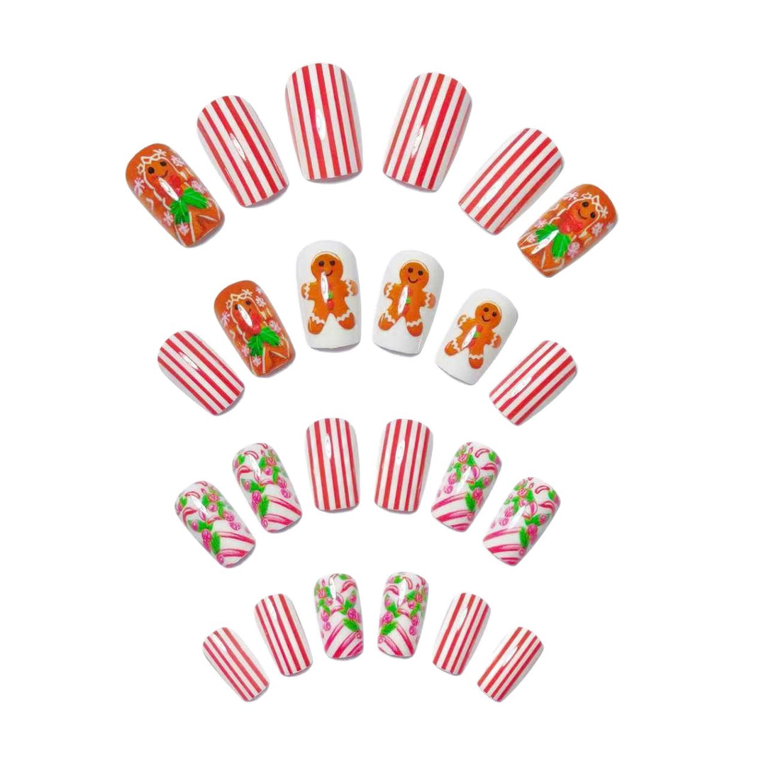 Festive Holiday Gingerbread Nail Art Bowlift