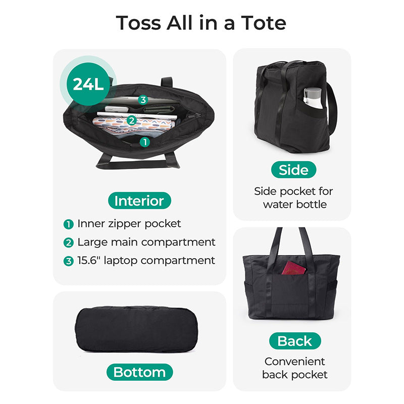 Spacious tote bag with side pockets Bowlift