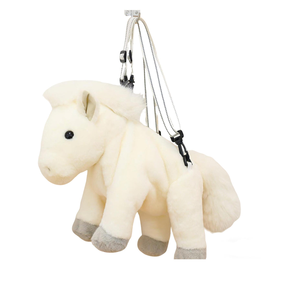 Plush Horse-Themed Backpack Bowlift
