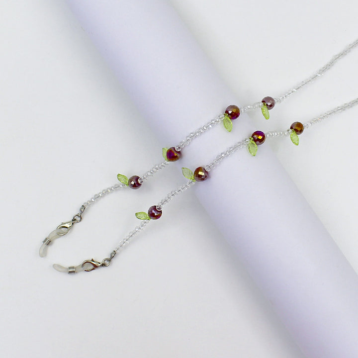 Charming Floral Beaded Eyewear Chain Bowlift