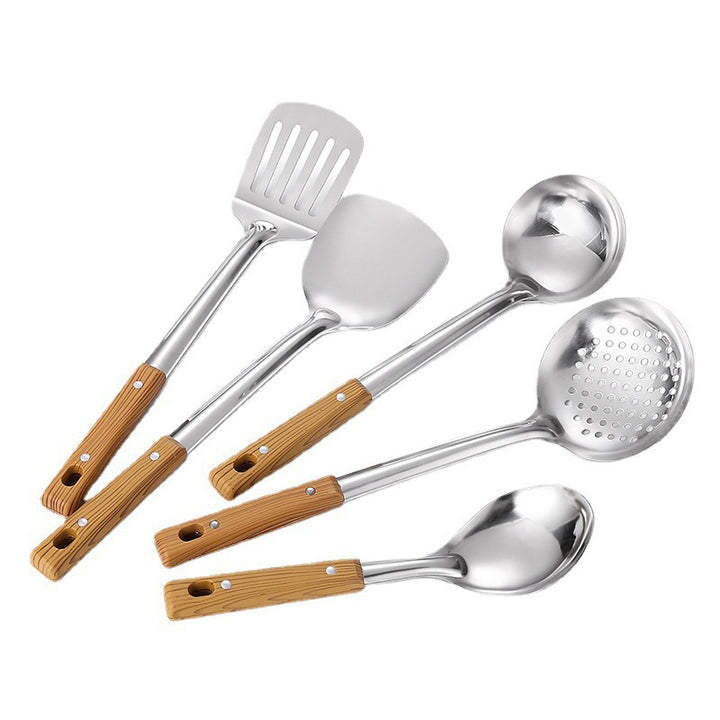 Slotted stainless steel turner spatula with ergonomic wooden handle Bowlift