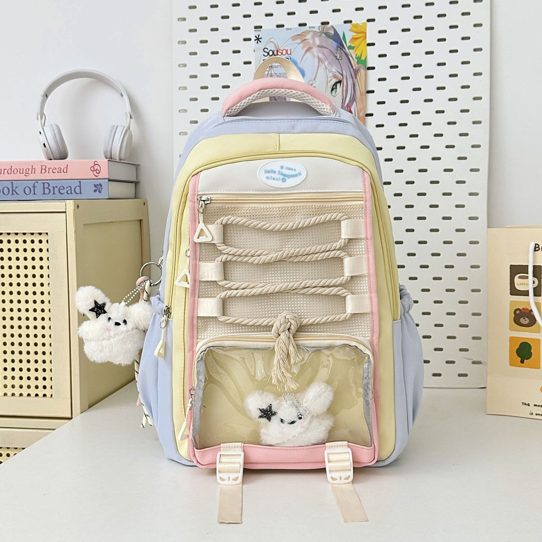 Multi-Functional Cartoon-Themed Backpack with Cute Accessories