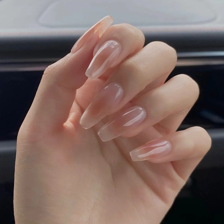 Glamorous artificial nails with delicate flower and glitter effects Bowlift