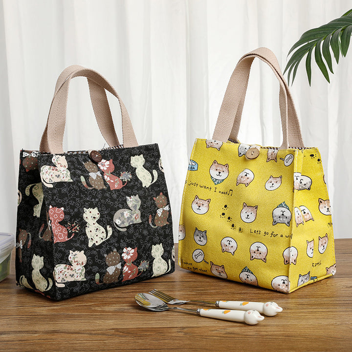 Cute Cat-Themed Storage Tote Bowlift