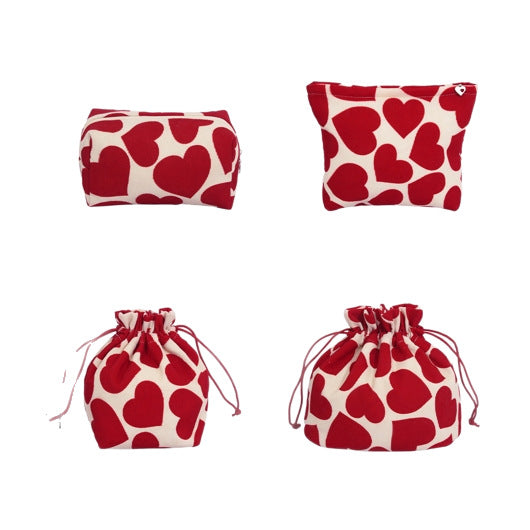 Heart Pattern Makeup Pouch Bowlift