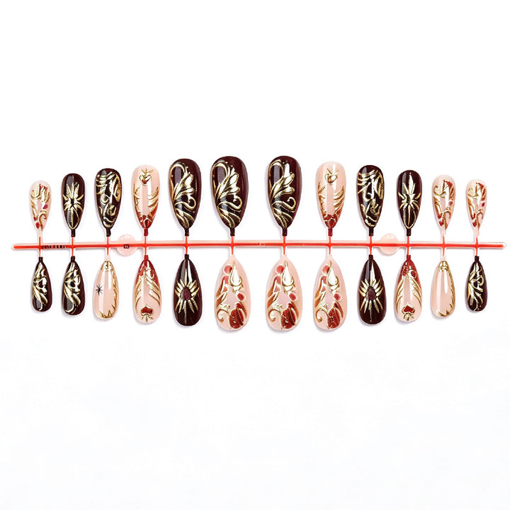 Creative nail art set with glamorous flower and embellishment design Bowlift
