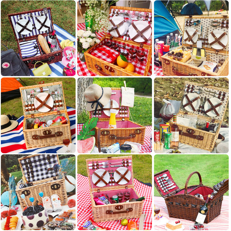 Women's picnic basket with integrated cutlery set and cooling compartment Bowlift