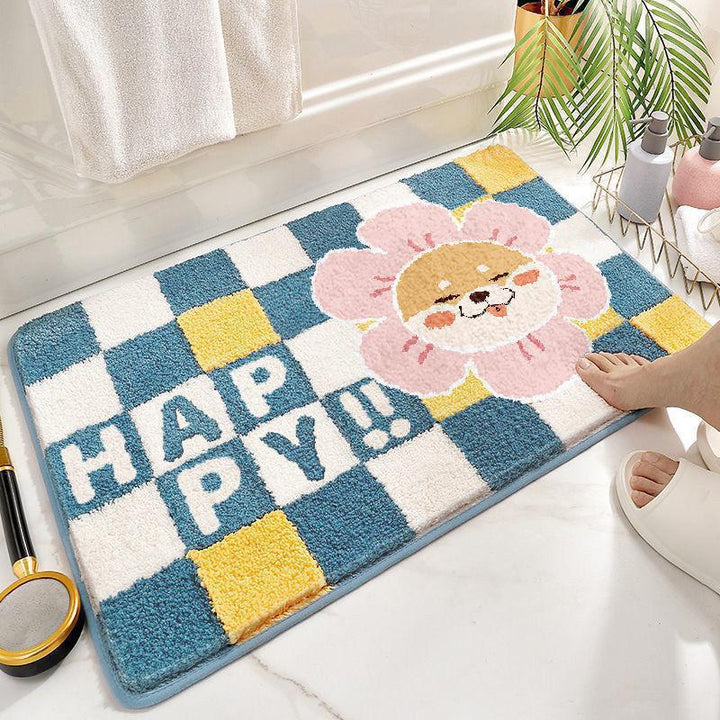 Cute Cartoon Bunny-Themed Bath Mat Bowlift