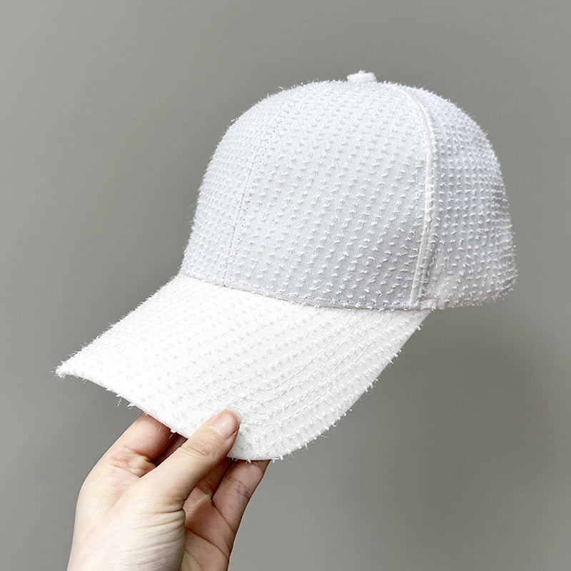 Women's Textured Fabric Baseball Cap Bowlift 1784083631