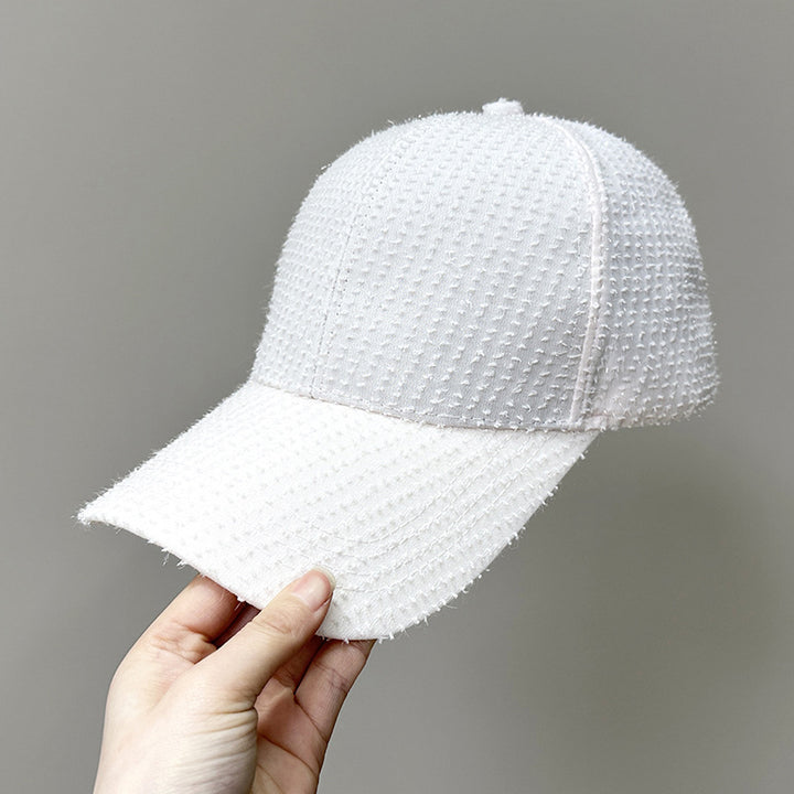Women's Textured Fabric Baseball Cap Bowlift 1784083631