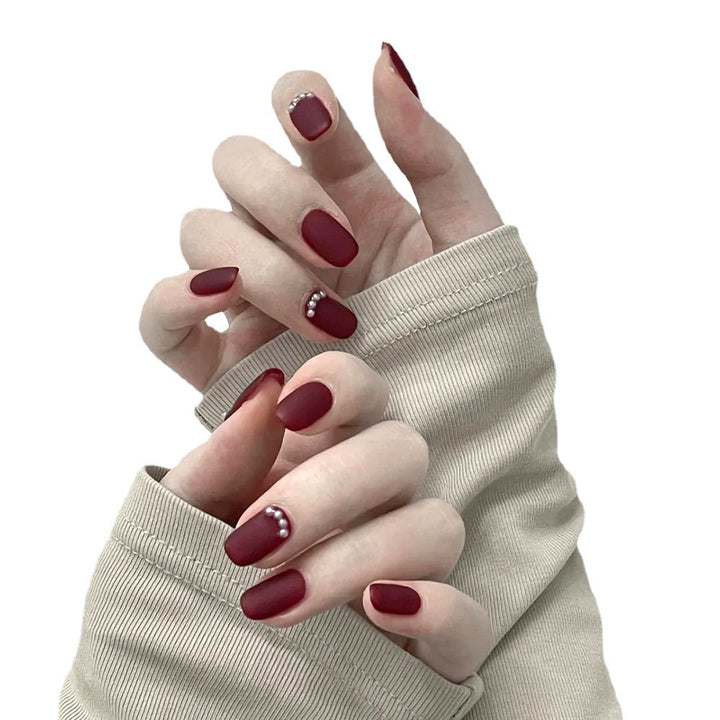 Elegant Matte Press-On Nail Art Bowlift