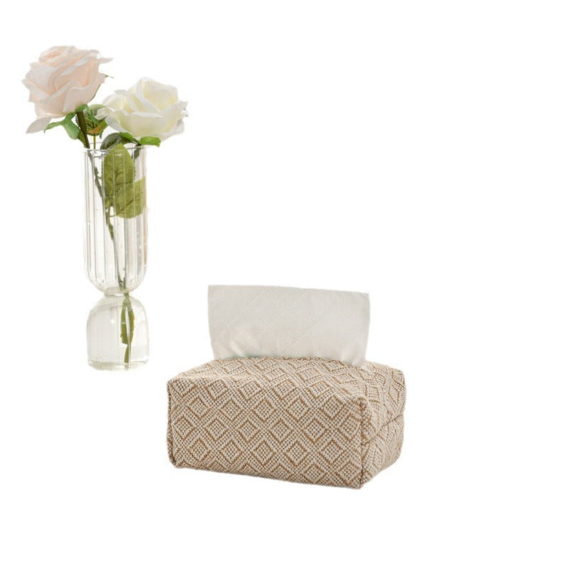 Decorative Textured Tissue Box Cover Bowlift