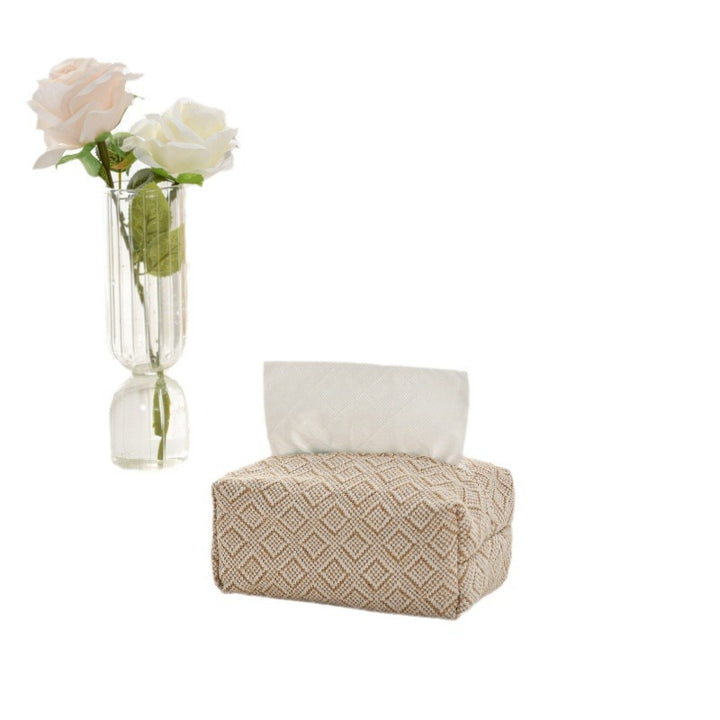 Decorative Textured Tissue Box Cover Bowlift