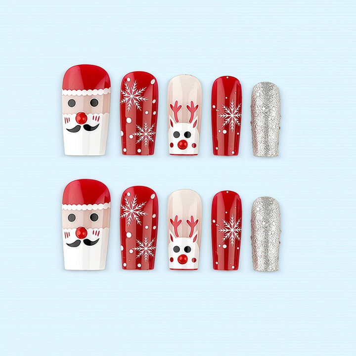 Creative nail art set with festive Christmas motifs Bowlift
