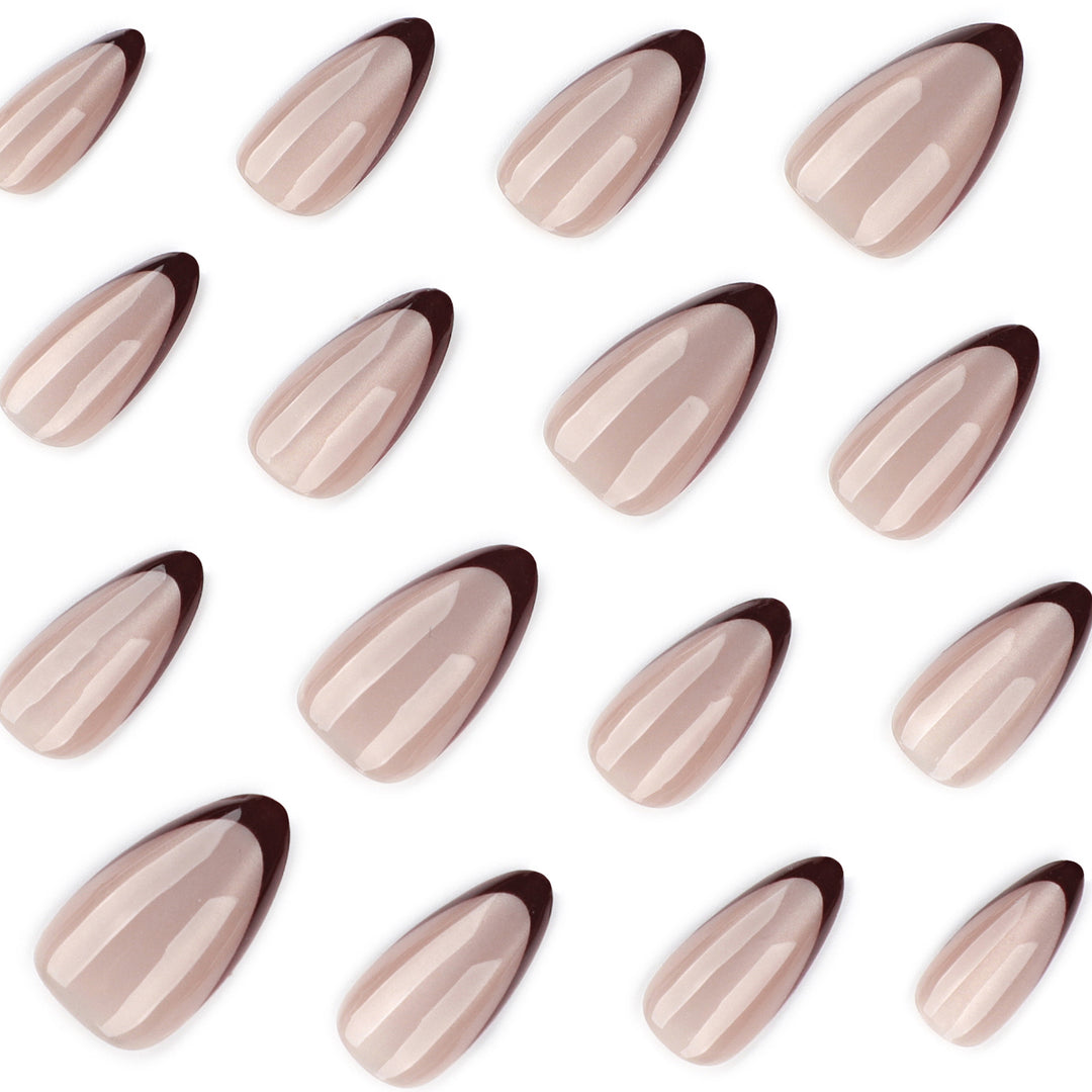 Artificial nail art with elegant French tip Bowlift