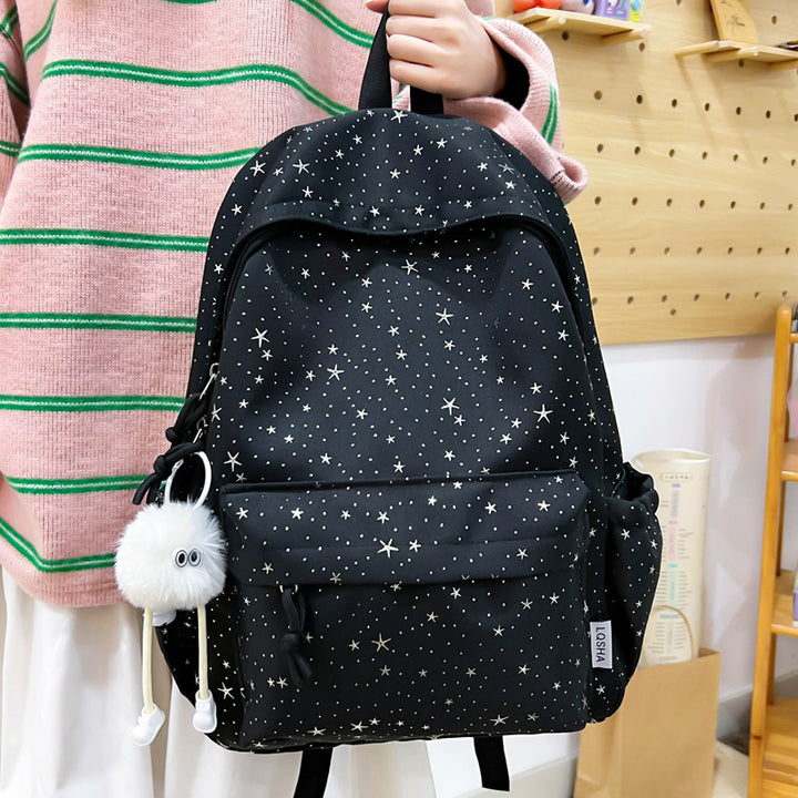 Star-Embellished Casual Backpack