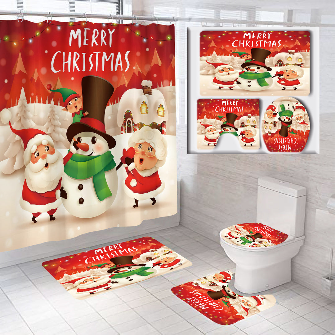 Christmas Themed Bathroom Set Bowlift