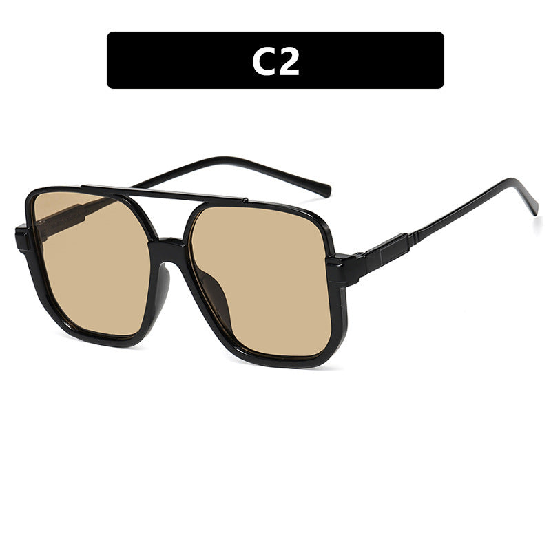 Women's trendy square sunglasses with transparent frame Bowlift