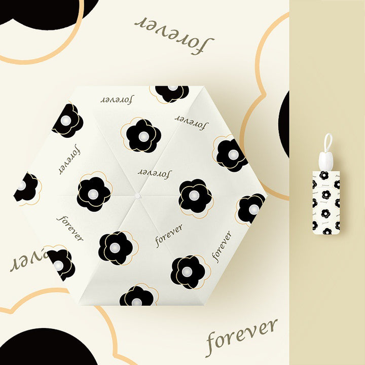 Ladies' kid-friendly folding umbrella with fun rabbit design Bowlift