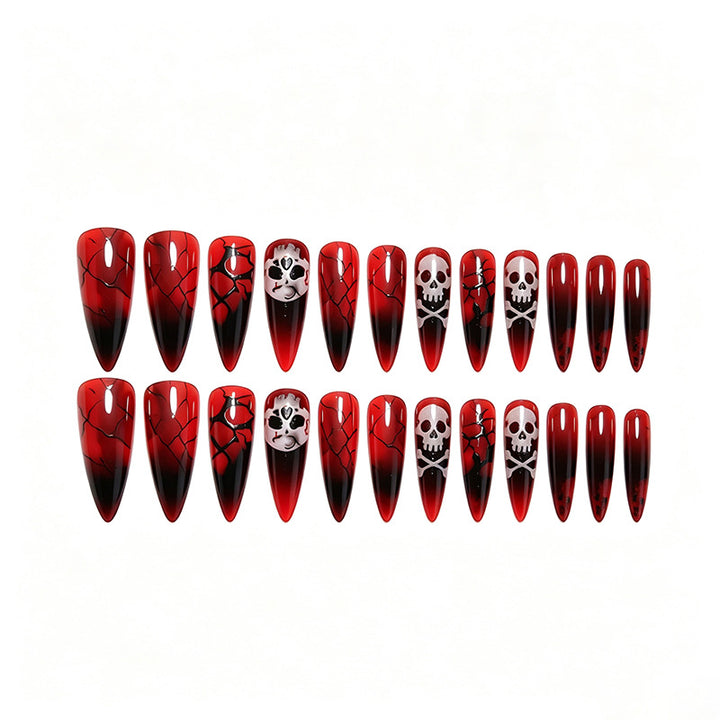 Creative Halloween Nail Art with Spider Web and Skull Designs Bowlift