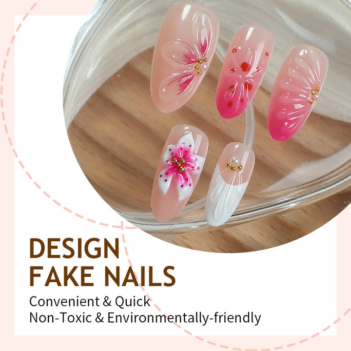 Creative nail art set with floral accents Bowlift