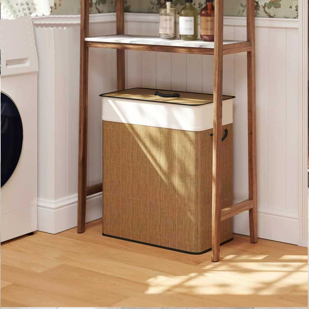 Elegant laundry container with removable lid and sturdy handles Bowlift