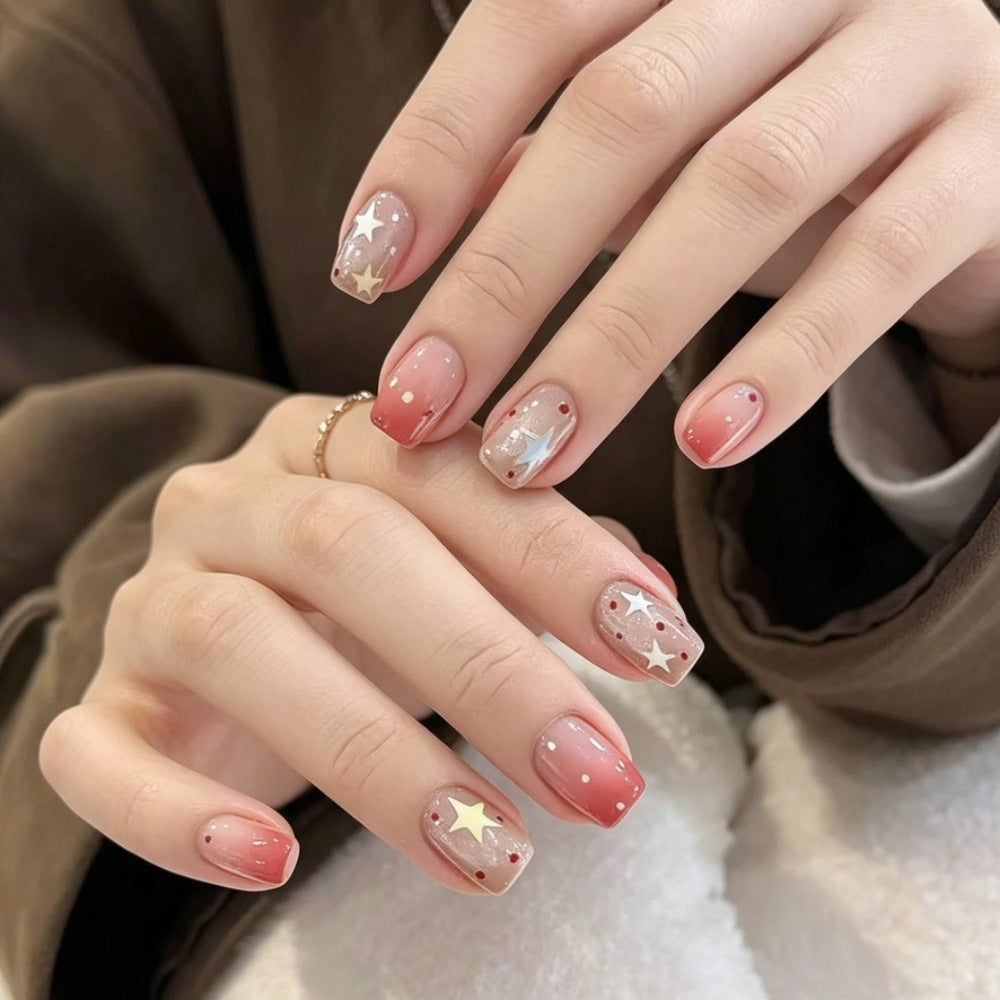 Starry Gradient Press-On Nail Set Bowlift