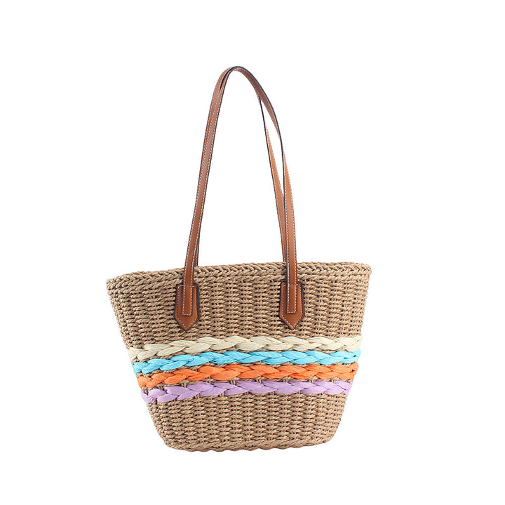 Handbag with Colorful Braided Details Bowlift