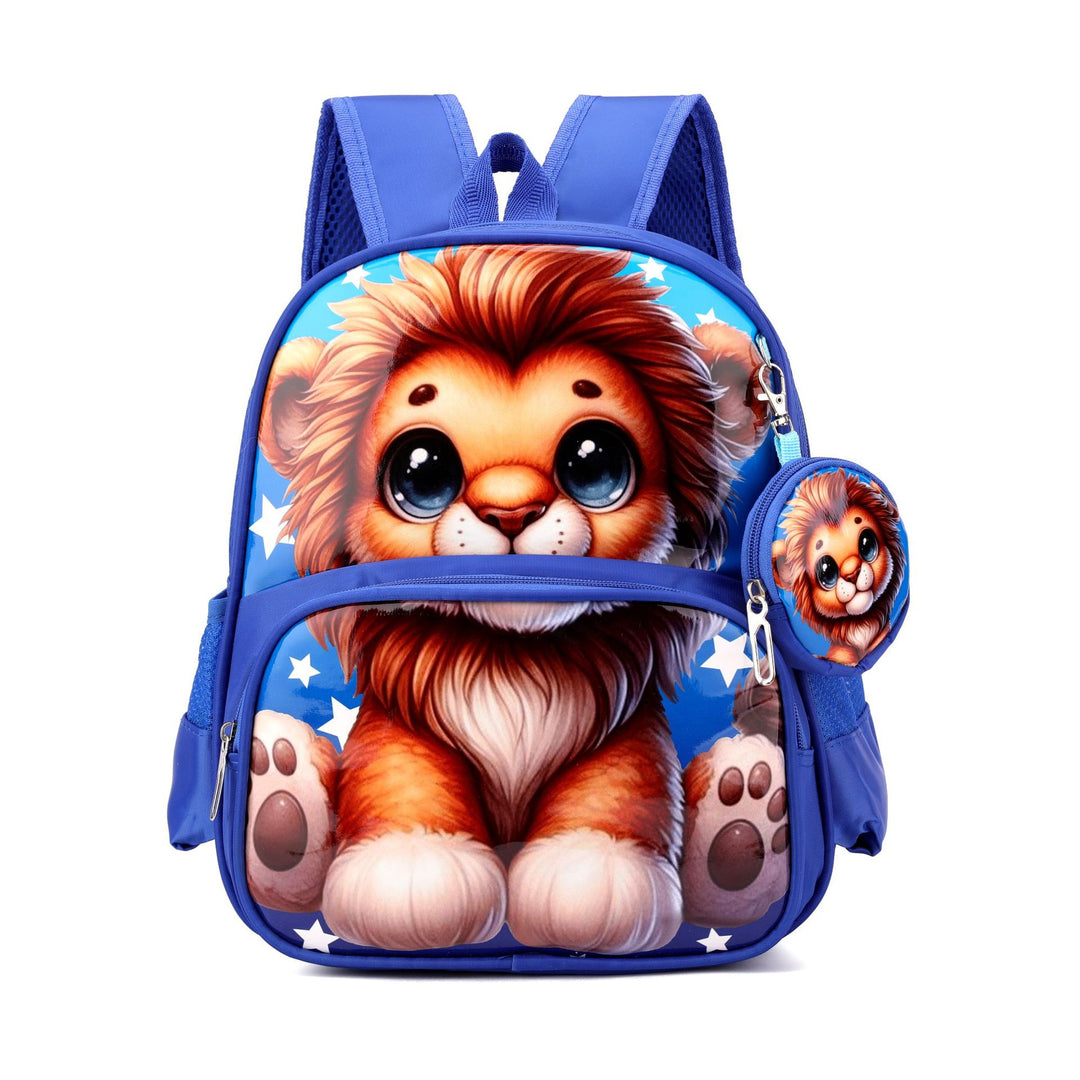 Kids' Adorable Lion-Themed School Backpack Bowlift