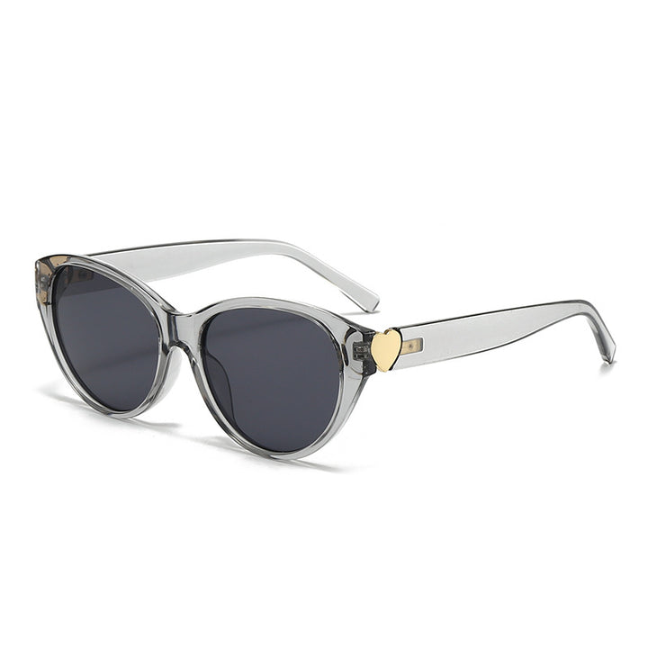 Women Cat-Eye Sunglasses with Heart Design Bowlift