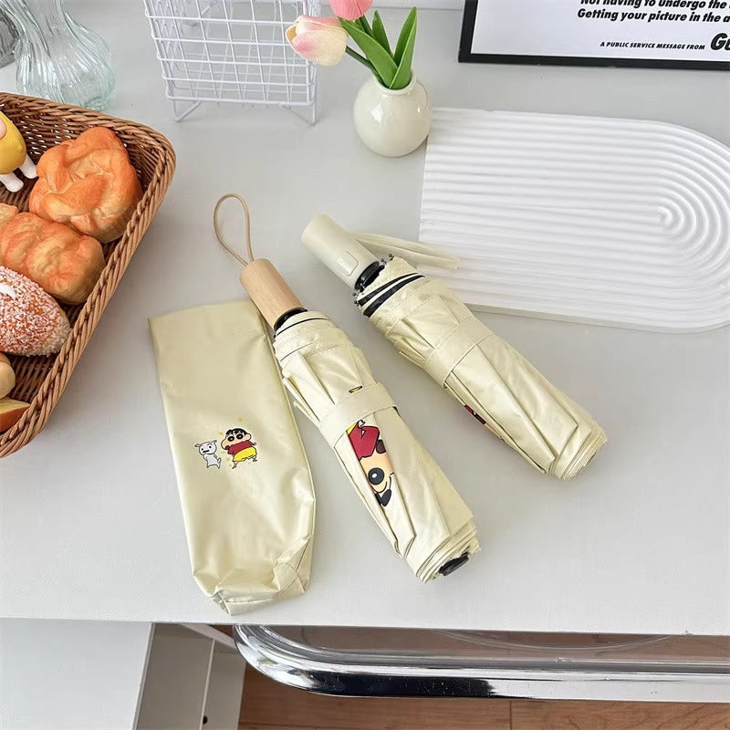 Women's folding umbrella with creative character design Bowlift