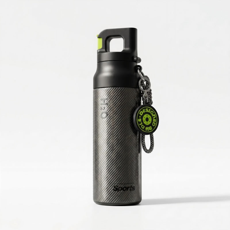 Ladies sporty water bottle with innovative closure Bowlift