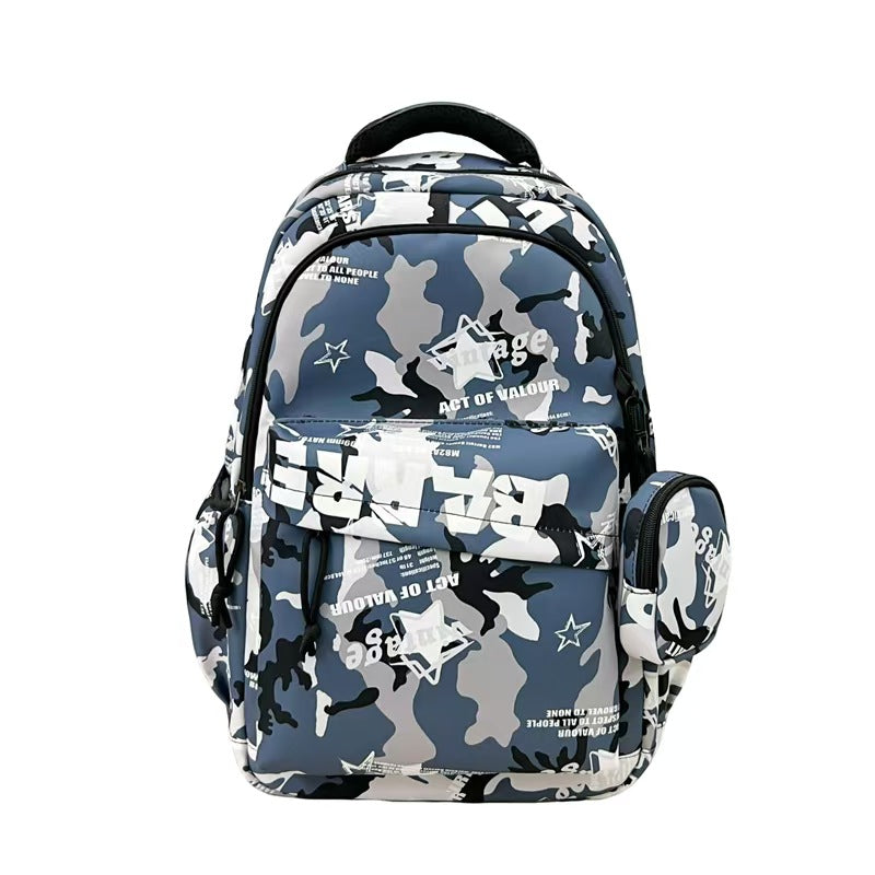 Stylish backpack with modern lettering pattern Bowlift