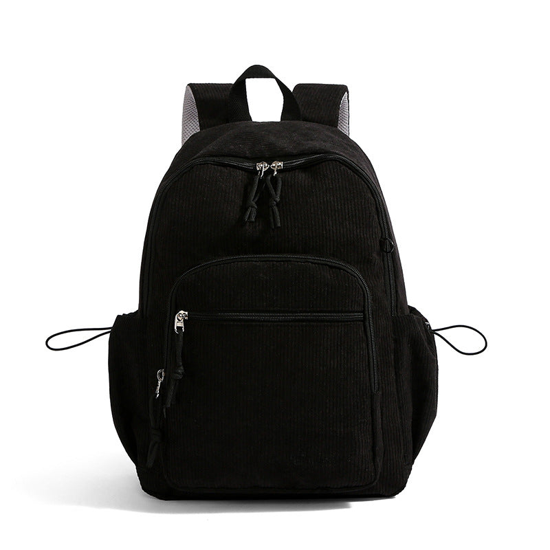 Textured Corduroy Travel Backpack Bowlift