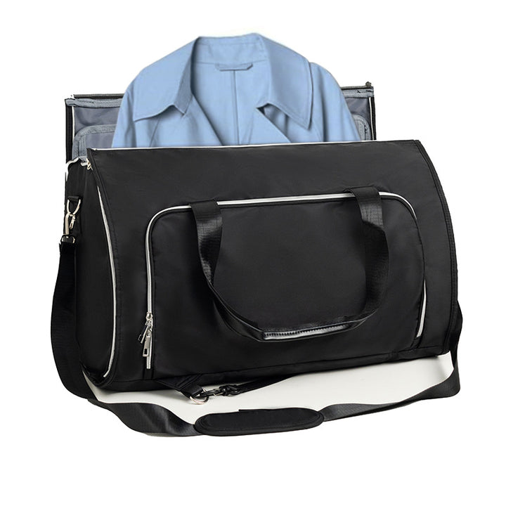 Elegant travel and sports bag with integrated suit compartment Bowlift