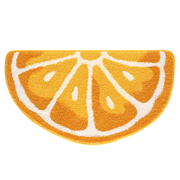 Playful Fruit-Themed Bath Rug Bowlift