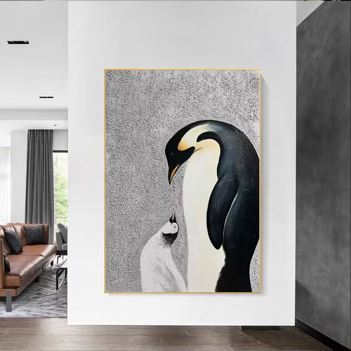 Artistic Penguin Canvas Artwork