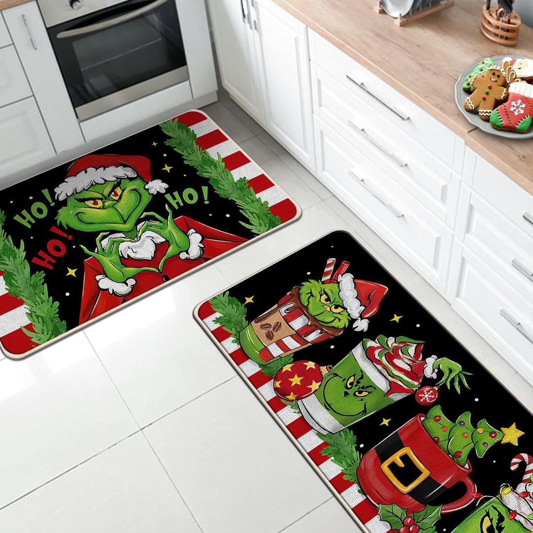 Playful Holiday-Themed Kitchen Mat