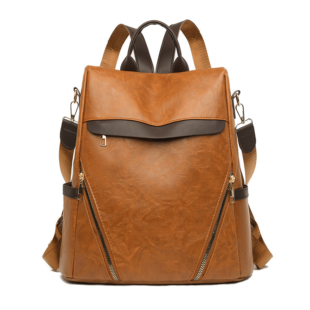 Multi-Functional Leather Backpack Bowlift