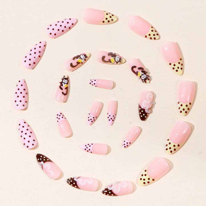 Playful 3D Monkey-Themed Nail Art Extensions Bowlift