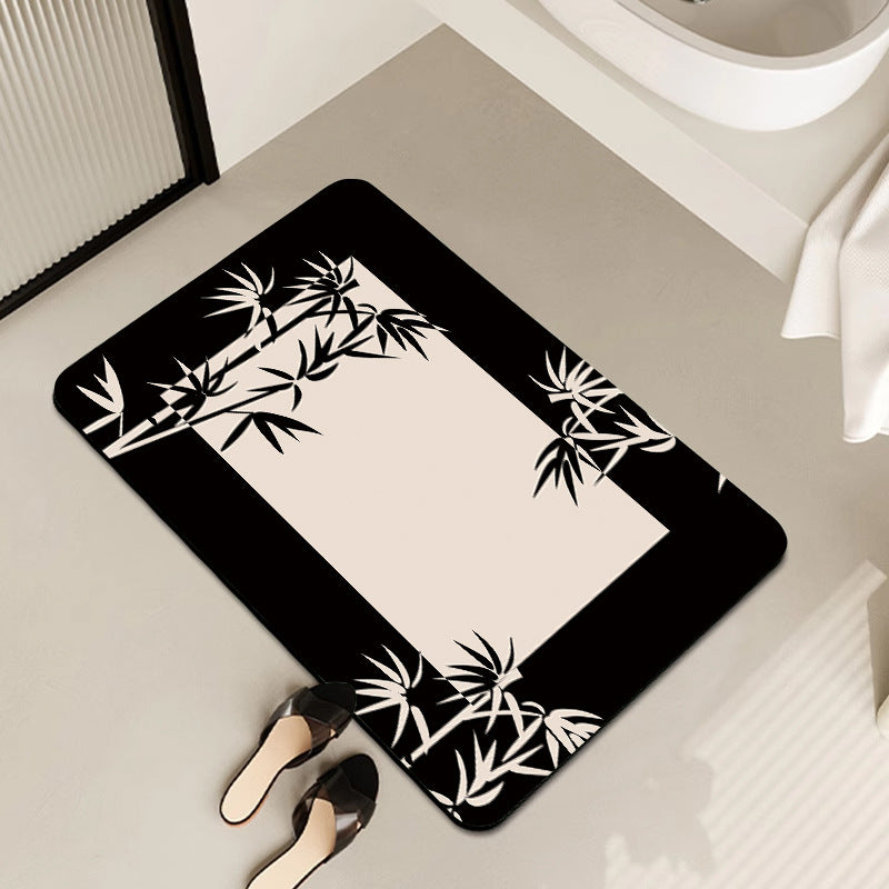Floral Patterned Bathroom Mat Bowlift