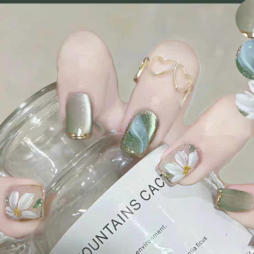 Luxury Ombre Leopard Print Press-On Nail Set Bowlift