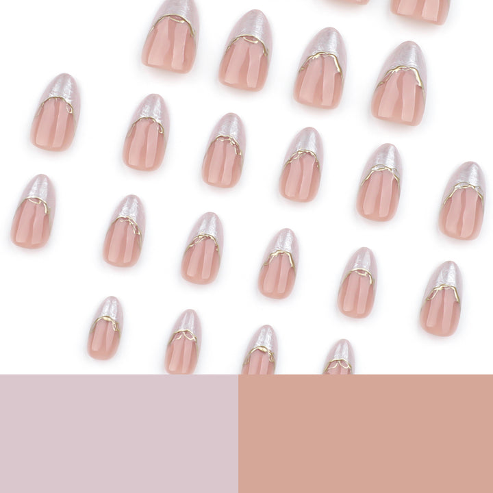 Artful Stiletto Nails with Golden Accents Bowlift