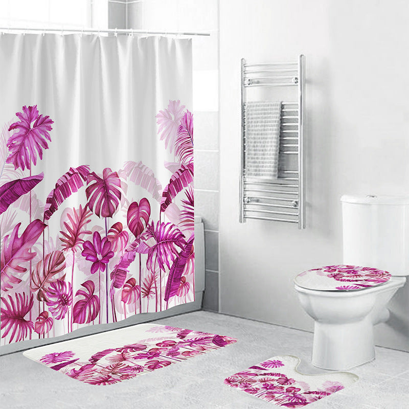 Tropical Plant Bathroom Set Bowlift