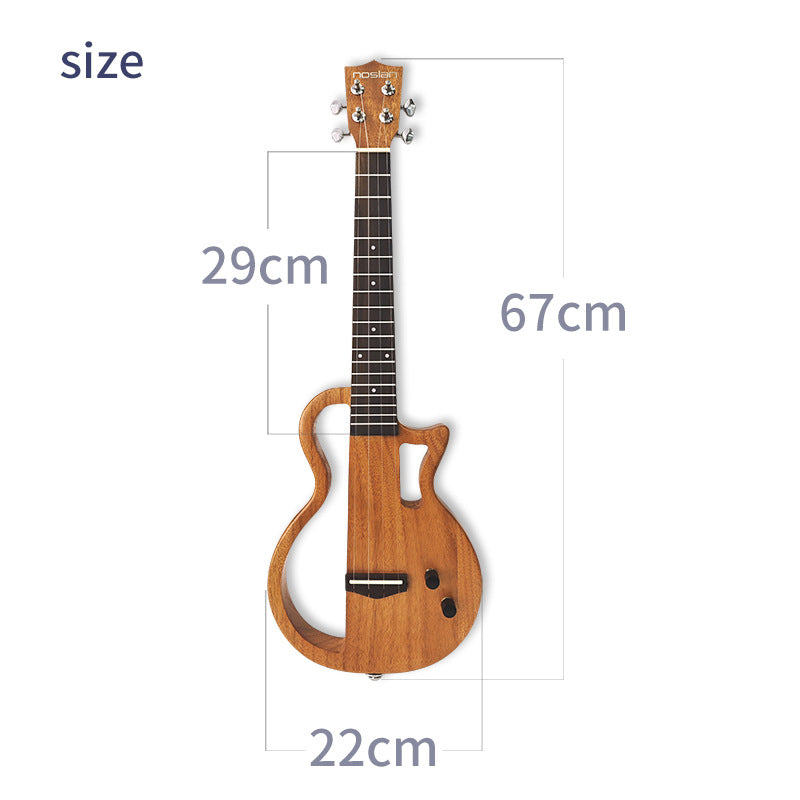 Acoustic Electric Ukulele with Built-in Pickup Bowlift