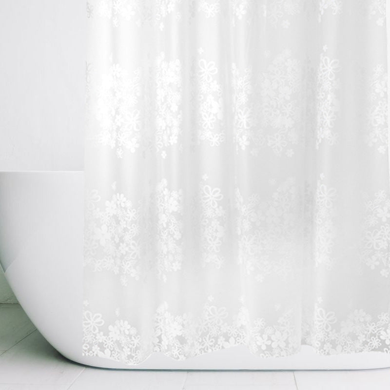 Floral Patterned Waterproof Shower Curtain Bowlift