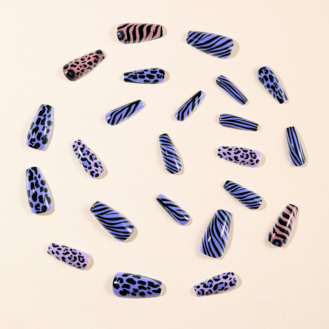 Trendy Animal Print Nail Art Set Bowlift