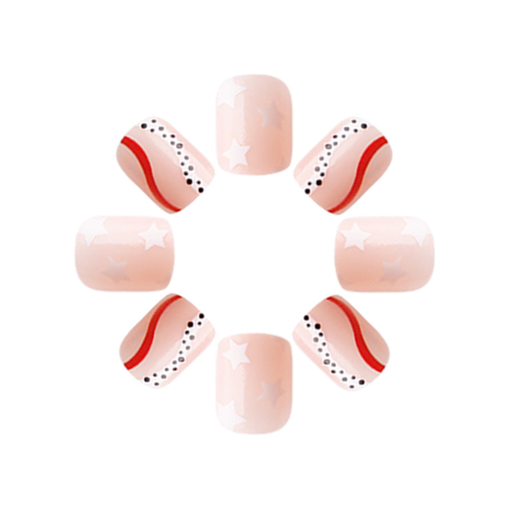 Patriotic Themed Press-On Nail Art Set Bowlift