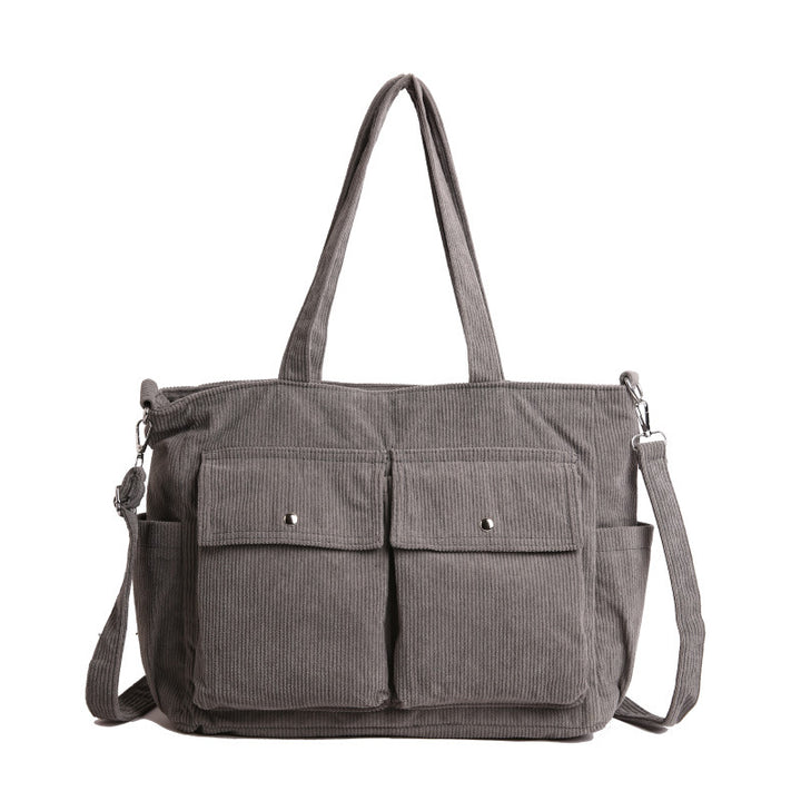 WoSpacious Corduroy Utility Tote Bag Bowlift