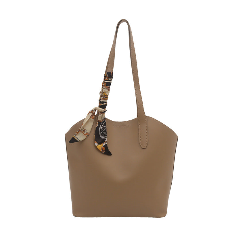 WoChic Designer Tote Bag with Stylish Scarf Bowlift